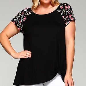 Plus Size Twist Tunic Top
